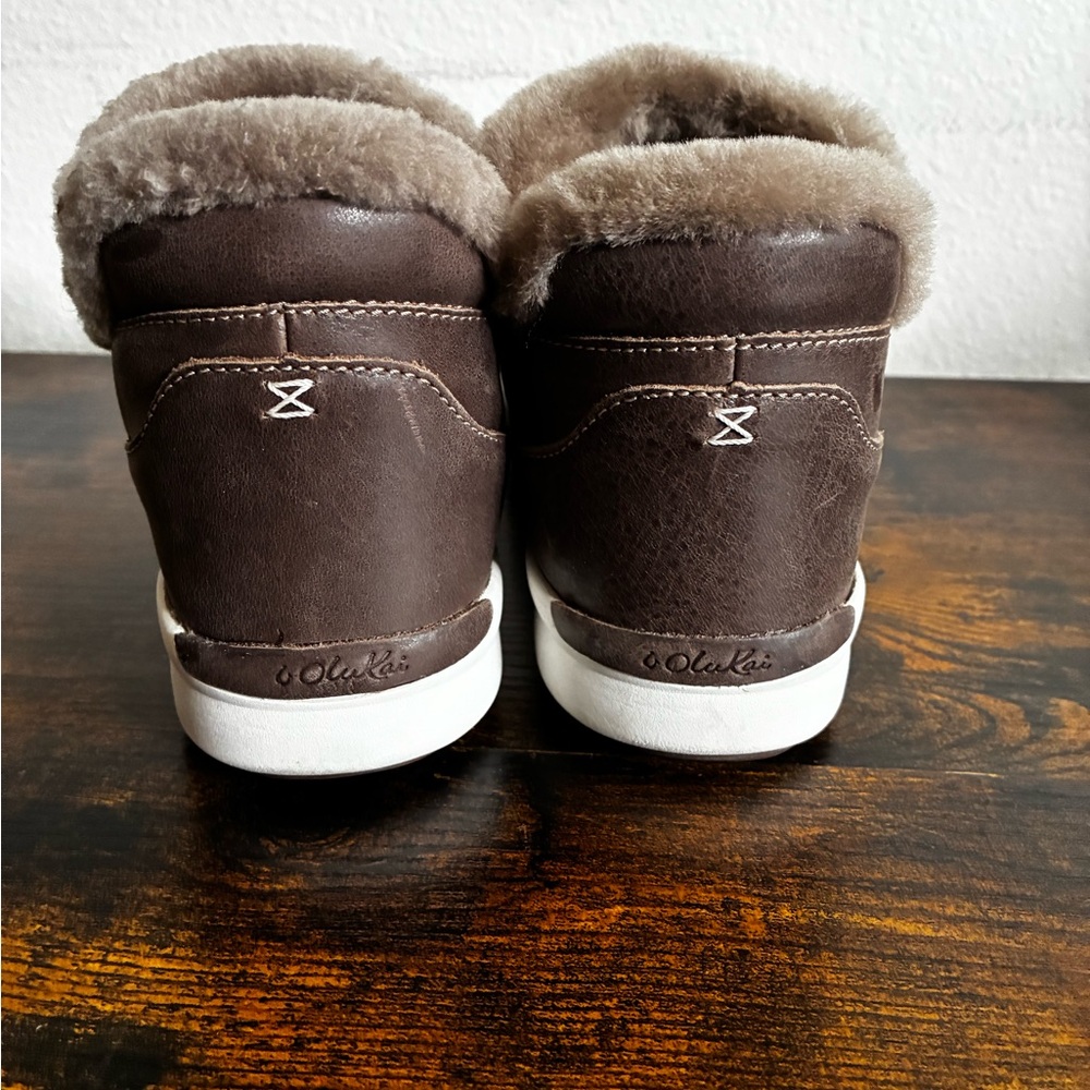 OluKai Malua Hulu Leather Boots Never Worn - Picture 3 of 4